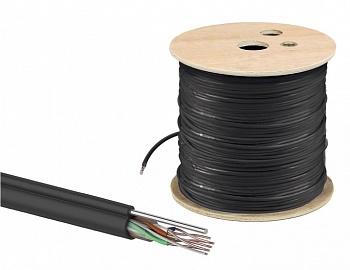 UTP-5e 4х2х24 U/UTR SOLID, РЕ  черный  для наруж.прокл.  трос1,2ммТДМ
