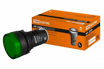 лампа AD22DS(LED) матрица d22 мм зеленый 240В ТДМ