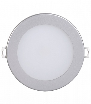 свет. светодиод. встраив.  7W ДВО 1603 серебро круг LED 3000 ip20 ИЭК