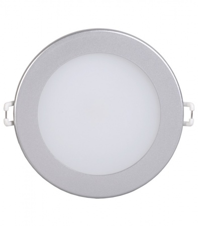 свет. светодиод. встраив.  7W ДВО 1603 серебро круг LED 3000 ip20 ИЭК