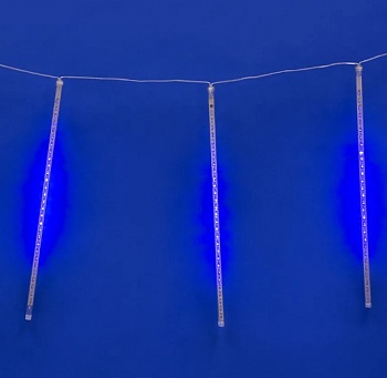 гирлянда светод. Занавес Пад звезды 2,0х0,3м BLUE IP44 240LED 8подвес ULD-E2403-144/DTK