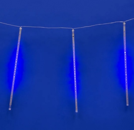 гирлянда светод. Занавес Пад звезды 2,0х0,3м BLUE IP44 240LED 8подвес ULD-E2403-144/DTK