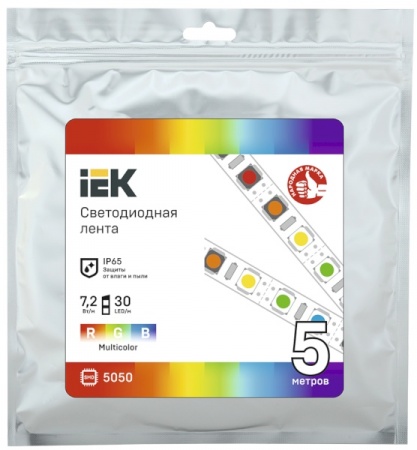 светодиод. лента  12V  7,2W/m IP65 RGB DC LSR-5050W30--7,2  ИЭК