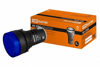 лампа AD22DS(LED) матрица d22 мм синий 240В ТДМ