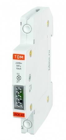 лампа сигнальная ЛСК-47 (красная)  (LED) АС/DC TDM