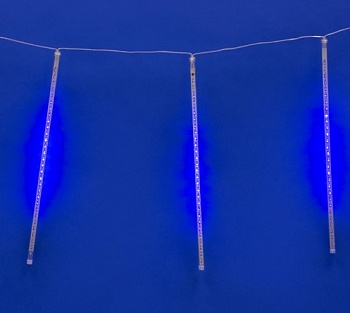 гирлянда светод. Занавес Пад звезды 2,0х0,5м BLUE IP44 240LED 8подвес ULD-E2405-240/DTK METEOR