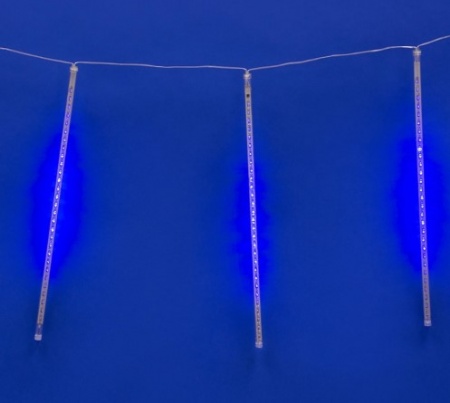 гирлянда светод. Занавес Пад звезды 2,0х0,5м BLUE IP44 240LED 8подвес ULD-E2405-240/DTK METEOR
