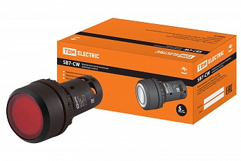 кнопка SB-7 CWL3465 красная d22мм  240В 1з+1р  ТДМ
