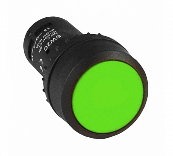 кнопка SW2C-11 зеленая с фиксацией d22мм NO+NC PROxima ЭКФ