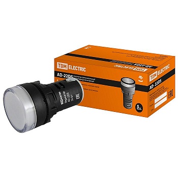 лампа AD22DS(LED) матрица d22 мм белый 24В АС/ДС ТДМ