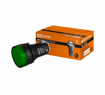 лампа AD22DS(LED) матрица d22 мм зеленый 24В ТДМ