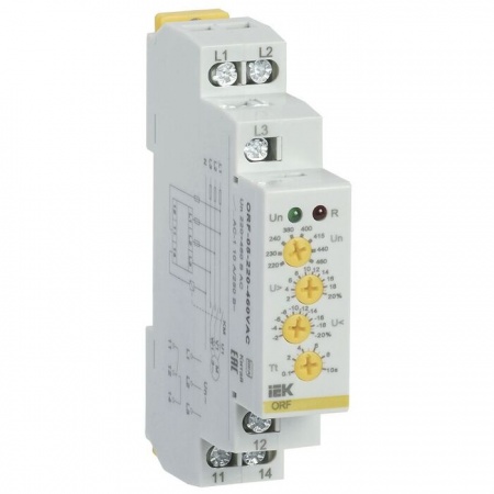 реле контроля фаз контроль обрыва, чередования фаз и 8% ассиметрии фаз  220-460В АС ИЭК