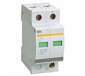 ограничитель ОПС1-В 2P In=30кА Un=400B Im=60kA ИЭК